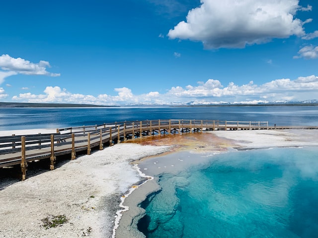 West Thumb Geyser Basin is amongst the best things to do in Yellowstone national park.