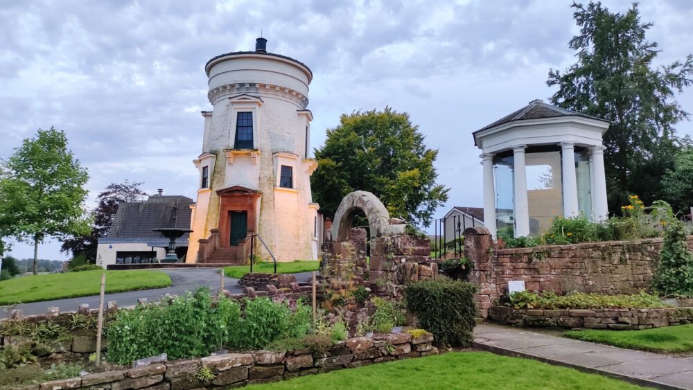A photo of Dumfries Museum and Camera Obscura, a must-visit attraction in Dumfries, Scotland, featuring exhibits on local history and culture, and a unique Camera Obscura offering a perspective of the town's surroundings.