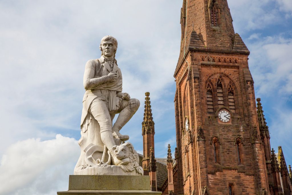 A photo of The Robert Burns Trail, a must-visit for those interested in Robert Burns, taking you through the town and surrounding countryside, visiting landmarks associated with the poet's life and work.